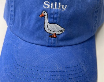 Silly Goose Dad Hat (washed Blue)