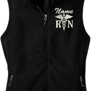 Custom Embroidered RN Fleece Vest