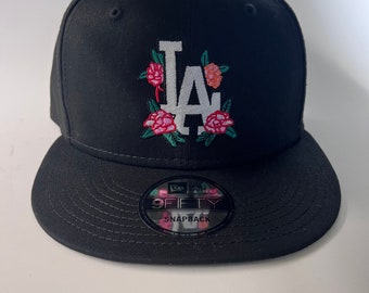 LA Roses Black SnapBack(Glow in the dark LA)