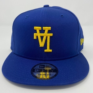 Upside Down &quot;LA&quot; Royal Blue (yellow thread)