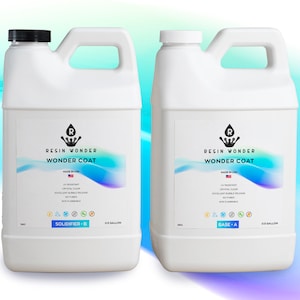 Resin Wonder Clear Epoxy Resin - 1 Gallon Kit for Coating, Casting, Tabletop , Countertop and Artwork preservation.