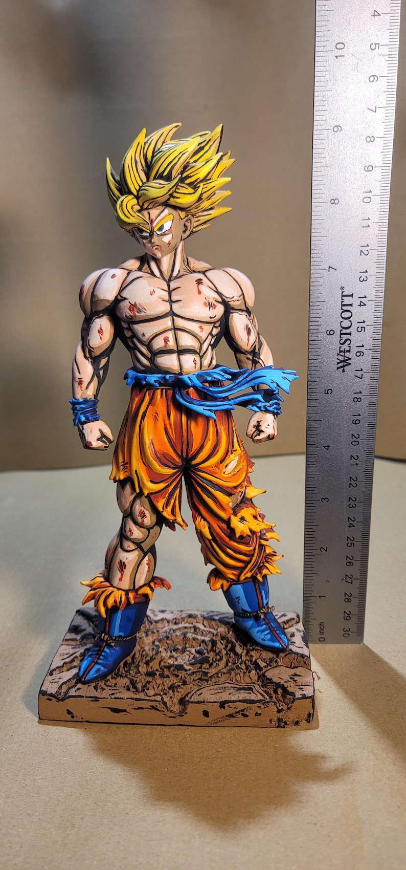 Statue Goku Super Saiyan Dragon Ball Z 35cm + Buste Bonus, PVC 2025