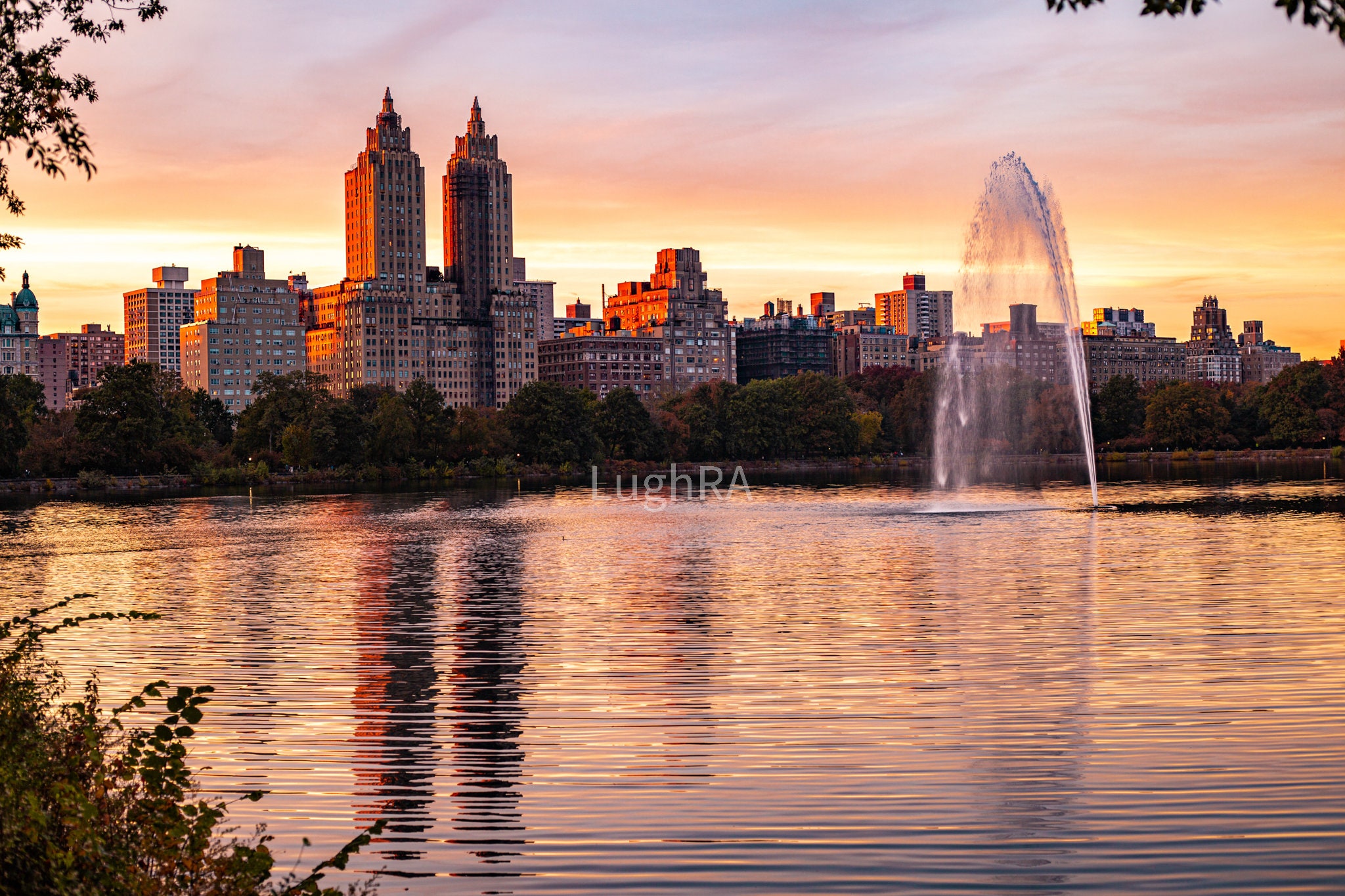Central Park Fall Sunset