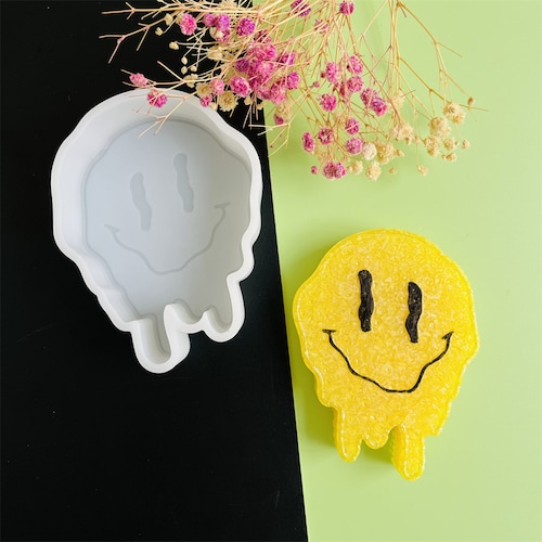 Melted Smilling Face Car Freshies Molds Air Freshie Mold Etsy