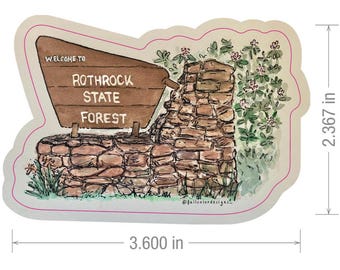 Willkommen zum Rothrock State Forest Matte Aufkleber