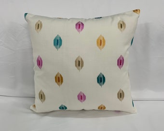 Embroidered multi colour design cushion cover