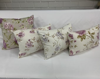 Floral purple cushion covers