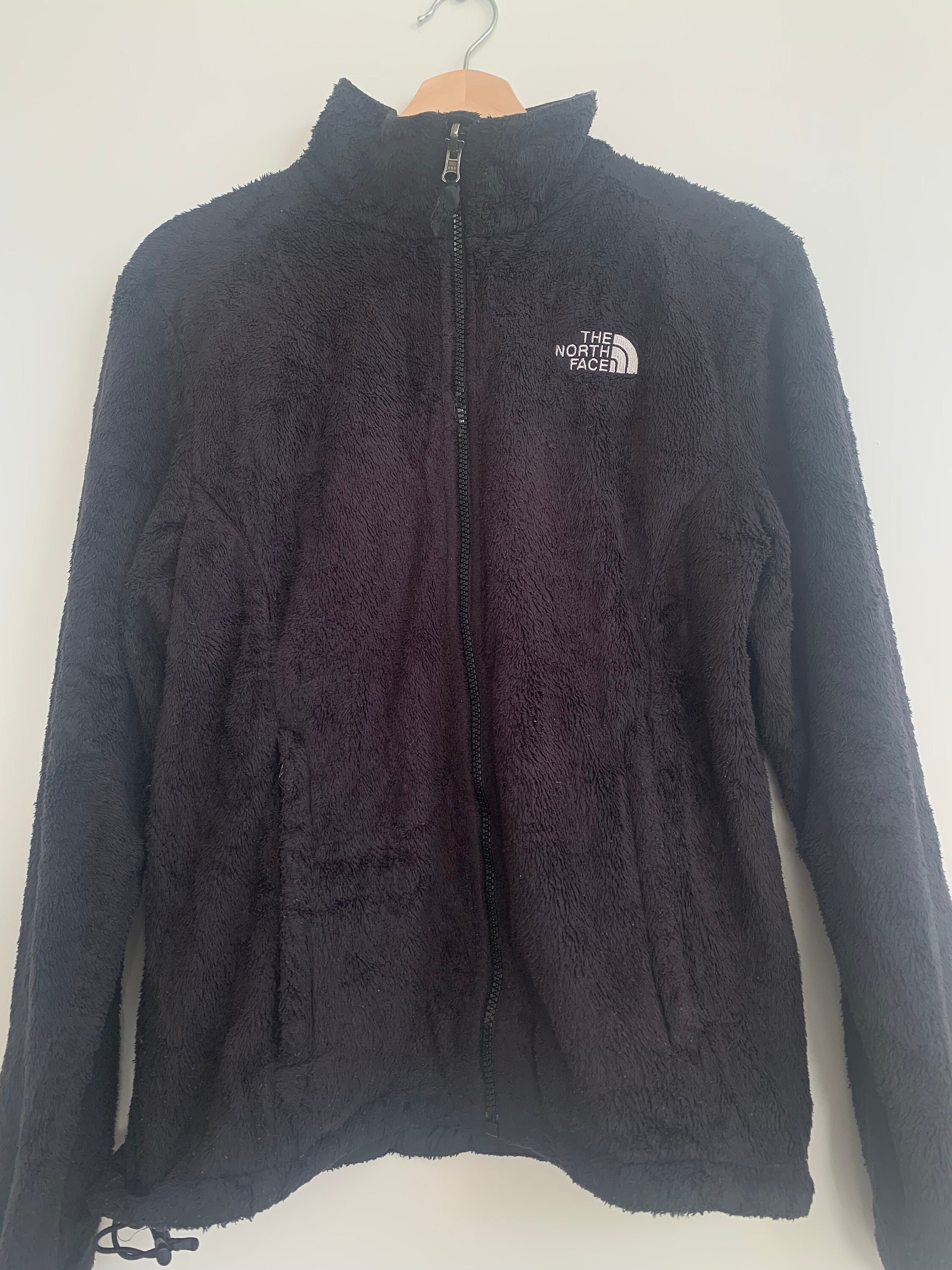 The North Face Fuzzy Black Jacket - Etsy