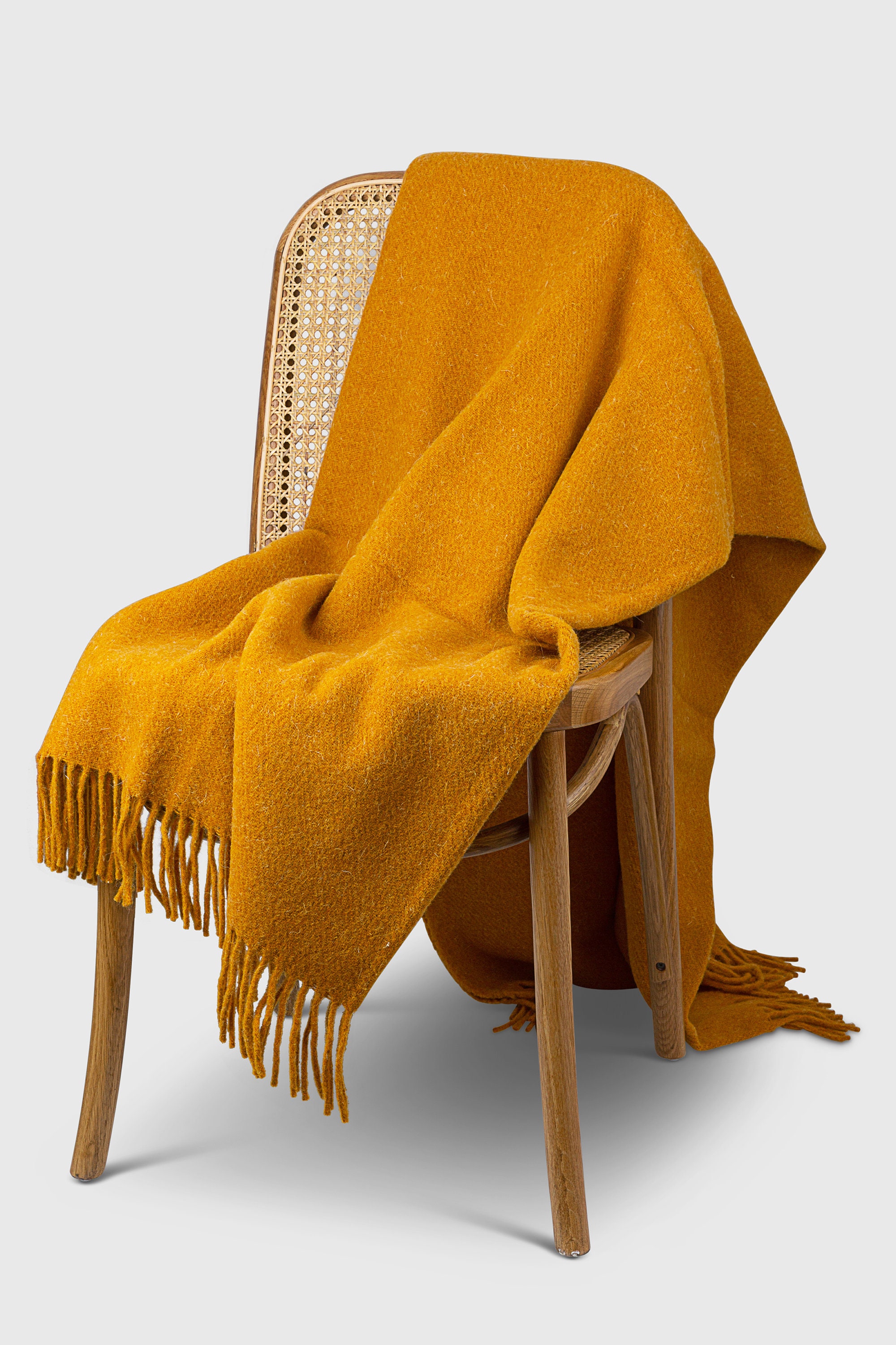 Luxury Pure Wool Throw, Everfells Forest Green Wool Blanket, Cozy Sheep Wool Sofa Throw