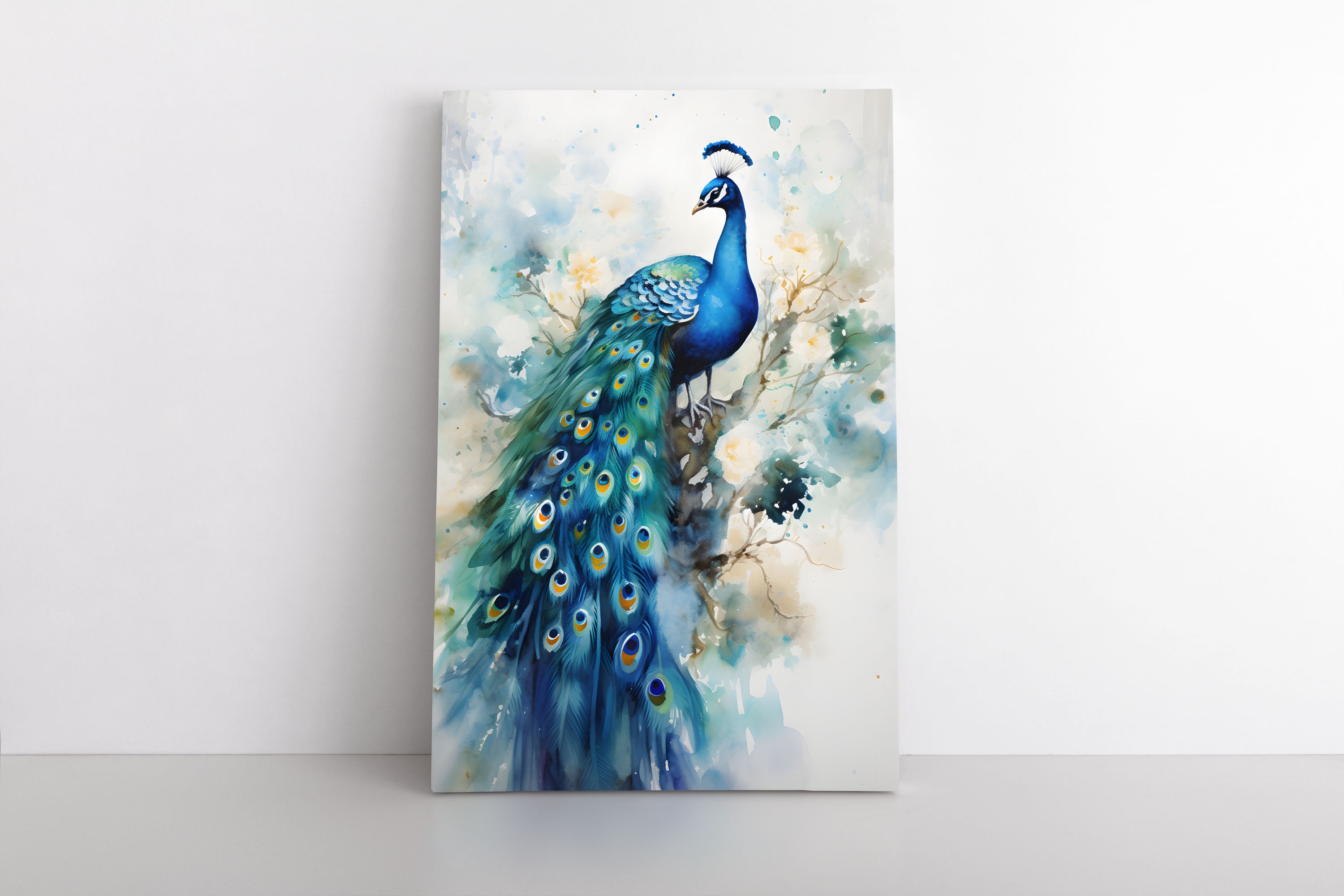 Blue 2024 peacock painting