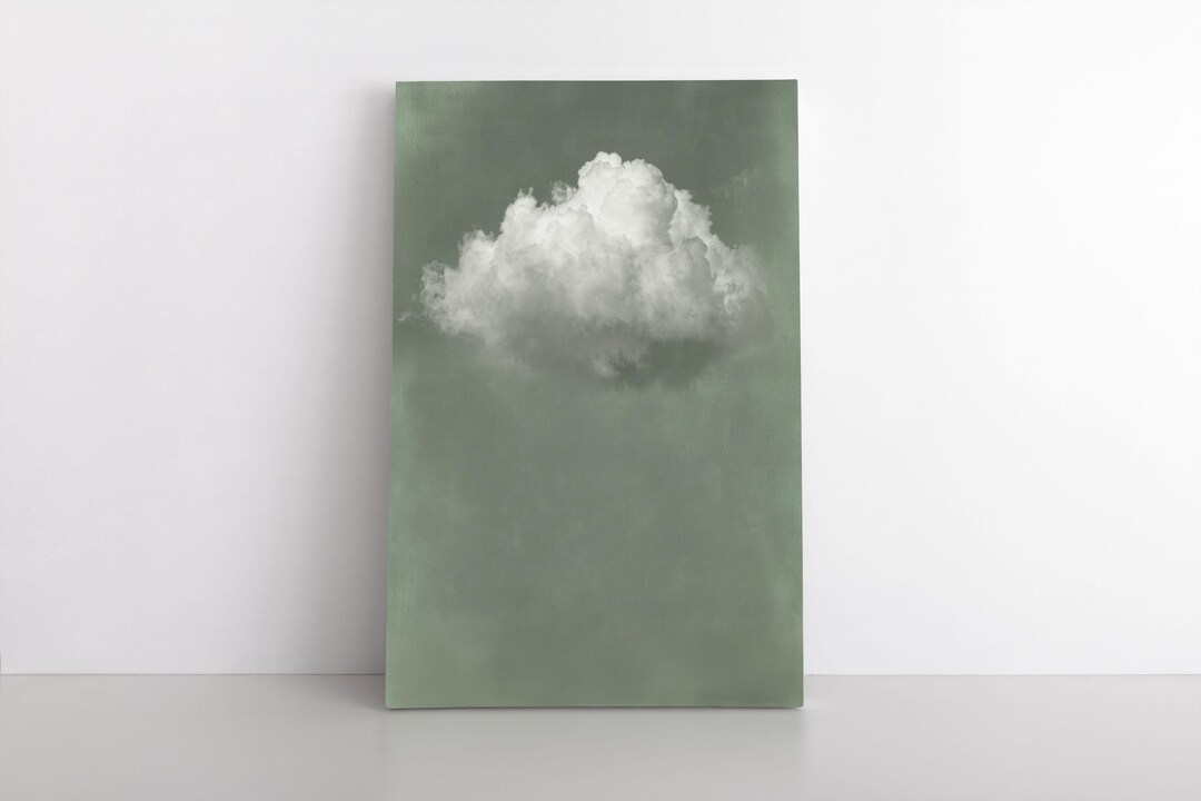 Minimalist Cloud Painting | Abstract Sky Framed Canvas Art - Etsy