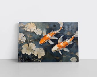 鯉のアート。水墨画。鯉の絵。日本の鯉。海の生き物のアート