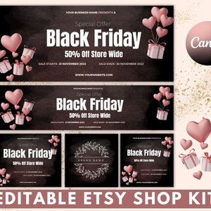 Etsy Shop Kit, Editable Etsy Store Banner, Etsy Shop Banners, Etsy Banner Template, Etsy Banner Templates Canva, New Etsy Store