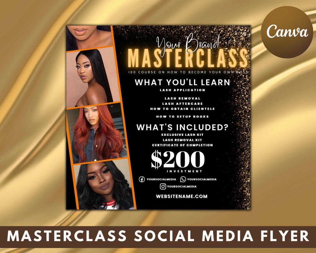 Master Class Social Media Template, Master Class Social Media Flyer ...