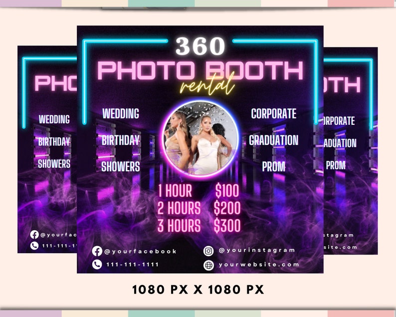 Animated 360 Photo Booth Flyer | Book Now Flyer | Event Photography ...