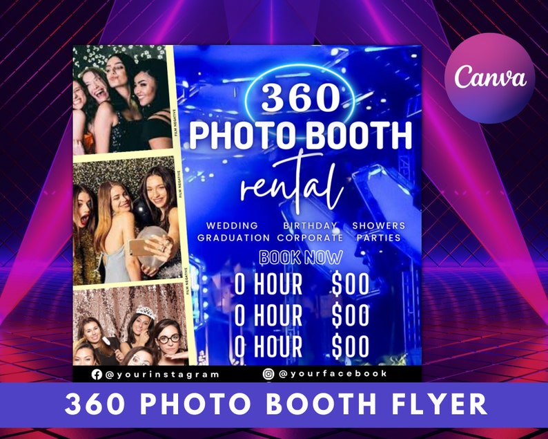 360 photo booth 360 photo booth flyer photo booth flyer event flyer