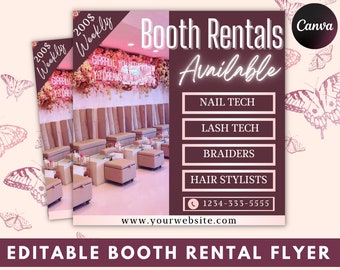 Booth Rental Flyer, Salon Suite Template (Digital Flyer)