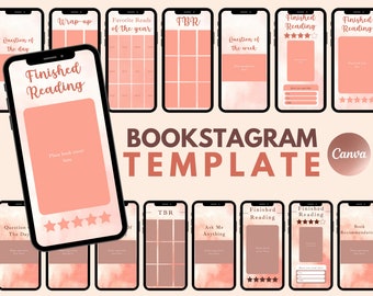 Modello Canva per Bookstagram / Storie Instagram retrò (download digitale)