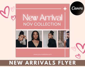 Redigerbar mall för modeflyer, butiksmarknadsföring (Canva)
