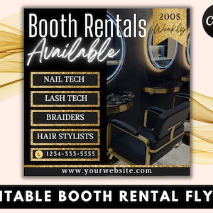 Esthetician Flyer, Booth Rental Flyer, Beautician Flyer, Booth Rental Post, Booth for Rent Flyer, Chair Rental, Digital Flyer, Chair Rental