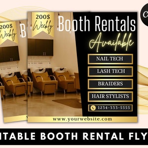 Rental Flyer, Booth Rental Flyer, Beautician Flyer, Booth Rental Post, Booth for Rent Flyer, Chair Rental, Social Media Flyer
