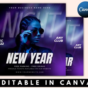 New Year Party Invitation Phone, New Year Party Flyer, New Year Flyer, Editable Party Invitation New Year&#39;s Eve, NYE Flyer