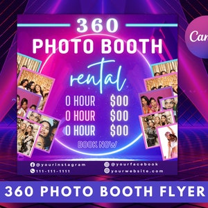 360 PHOTO BOOTH FLYER, Instagram Flyer, Book Now Flyer, 360 Photobooth, Booth Flyer, Photobooth Flyer, Social Media Flyer