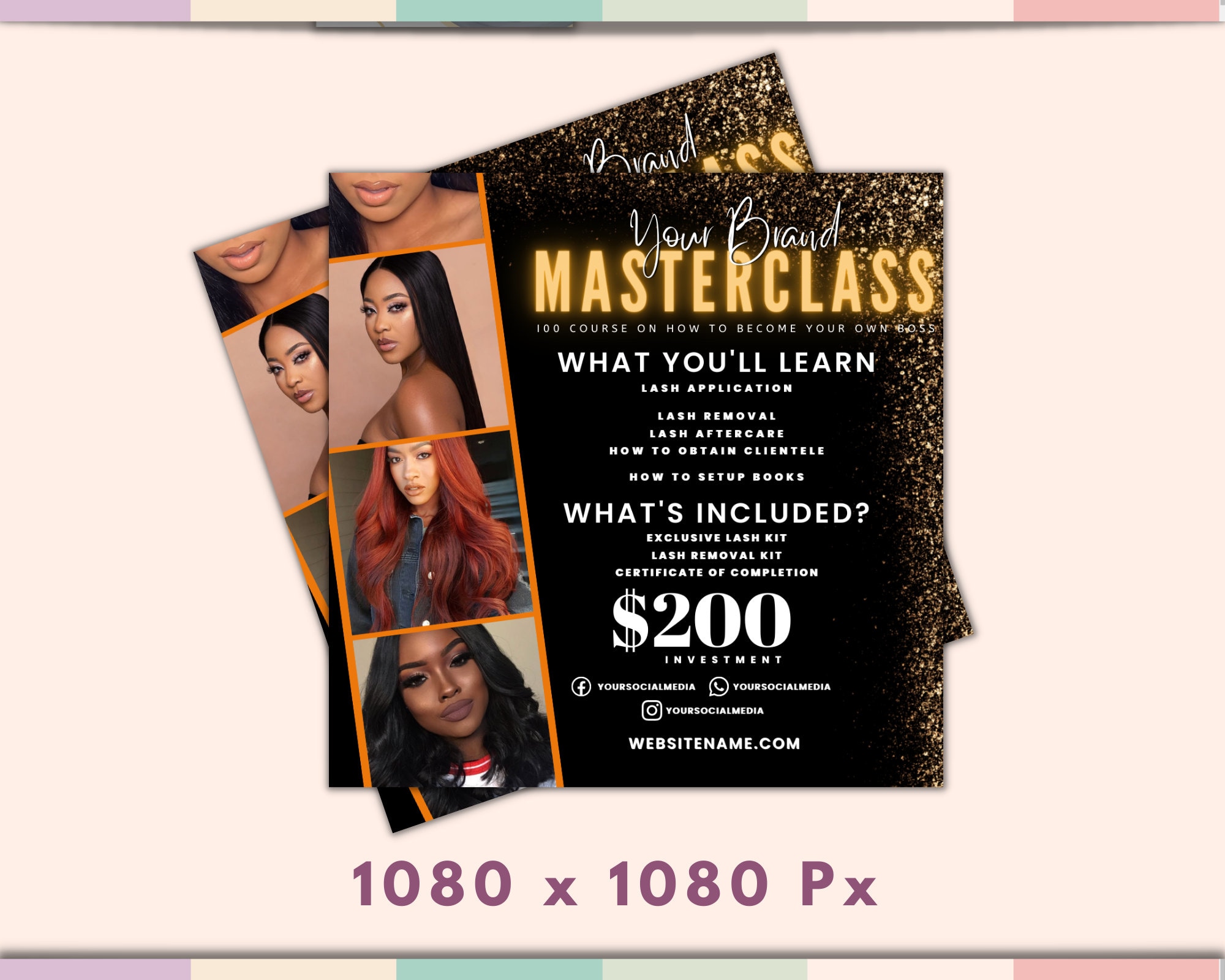 Master Class Social Media Template, Master Class Social Media Flyer ...