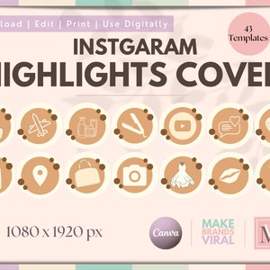 IG Highlight Covers, Instagram Highlight Covers Business, Beauty Highlight Covers, Insta Highlight Cover, Canva Instagram Highlight Covers