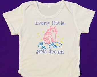 Baby Bodysuit-Every Little Girls Dream-One piece-Horse Bodysuit-Baby Underclothes-Cute Baby girl clothes-Baby Underwear-Baby shower gift