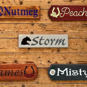 Stall Sign, Custom Name Sign, Door Sign, Wooden Sign, Name Sign, Personalized Sign, Horse Sign, Farm Sign, Barn Decor