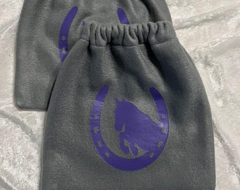 Fleece Stirrup Covers: Designer Stirrup Pouch, Saddle Accessory, Horse Gift (Pair)