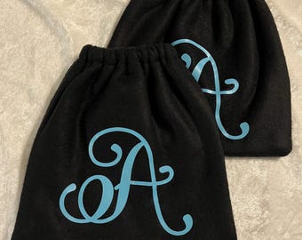 Monogrammed Fleece Stirrup Covers, Stirrup Pouches, English Saddle Accessory,