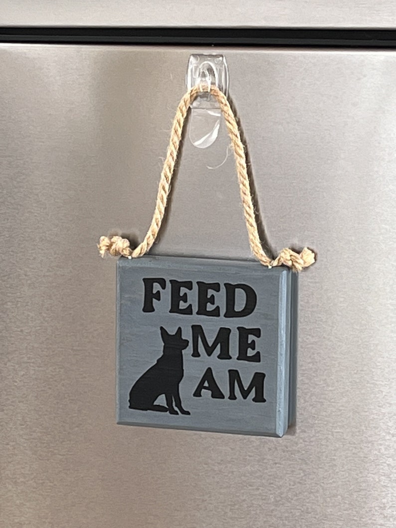 Feed Sign-feed Me Flip It AM&PM Dog-dog Feed Sign-wooden Sign-dog Care ...