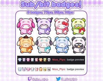 Plushie sub badges for twitch