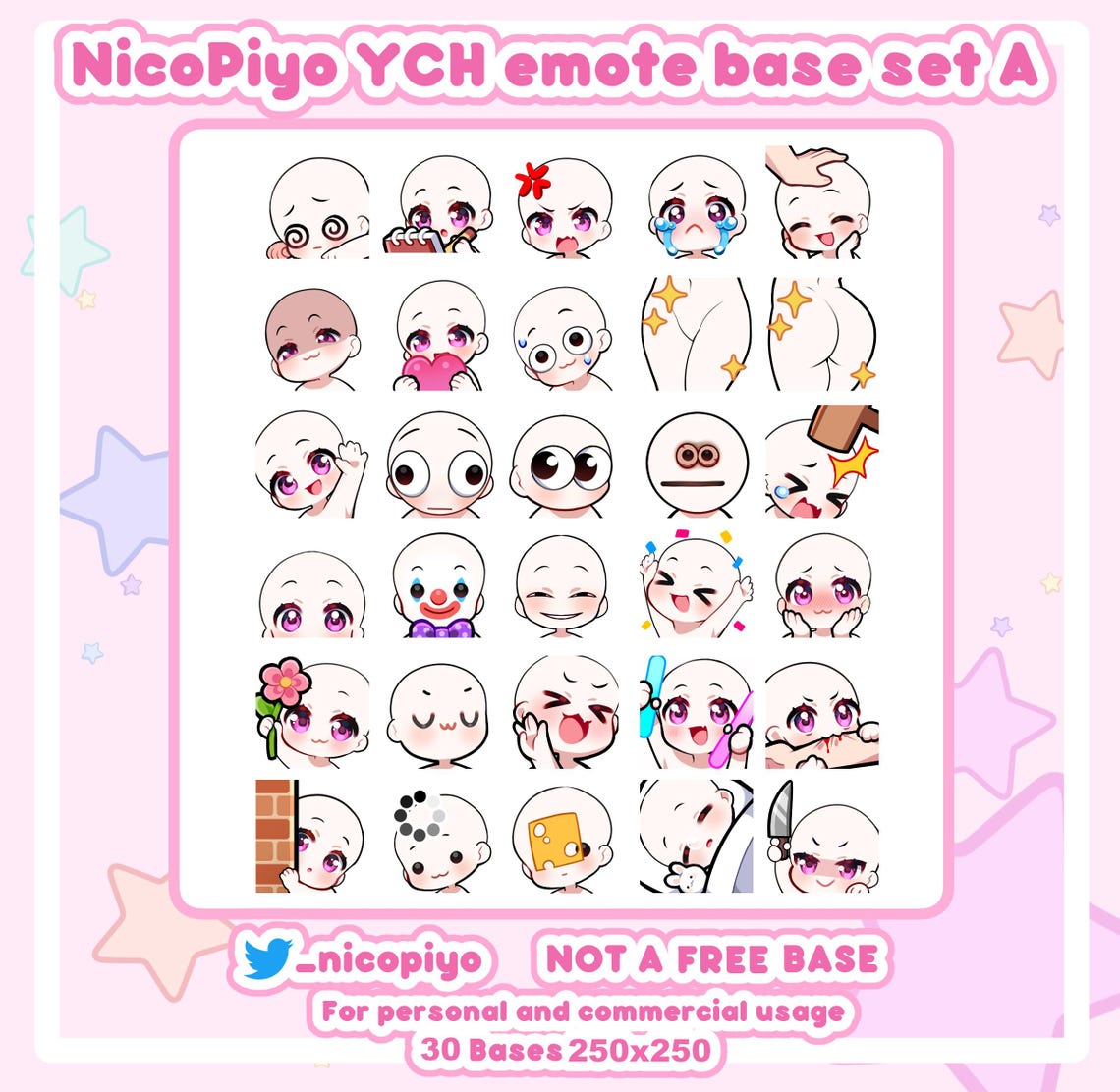 32 YCH Emote Bases - Set A - Etsy