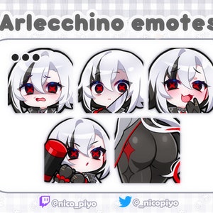 Genshin-impact Arlecchino-emotes voor Twitch en Discord