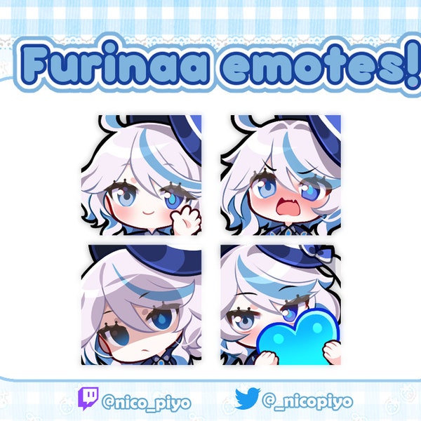 Genshin impact Furina/Focalors emotes for Twitch and Discord