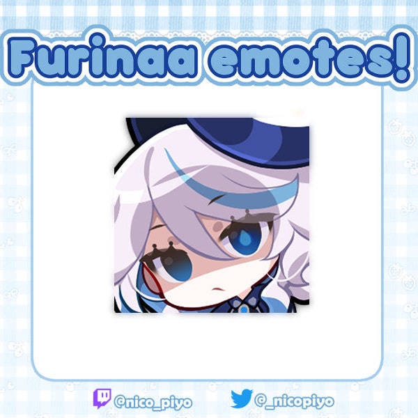 Genshin impact Furina/Focalors stare emote for Twitch and Discord