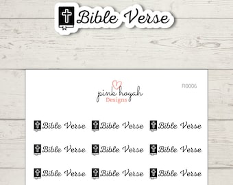 Bible Verse Text Sticker for Journal Planner Diary