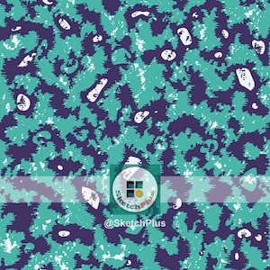 Mint Green Camouflage Rough Pastels Seamless Texture Patterns Digital Download JPEG & PNG Files Commercial Use Camo