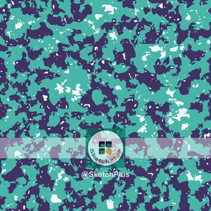 Mint Green Camouflage Seamless Texture Patterns Glass Canvas Digital Download JPEG & PNG Files Commercial Use Camo
