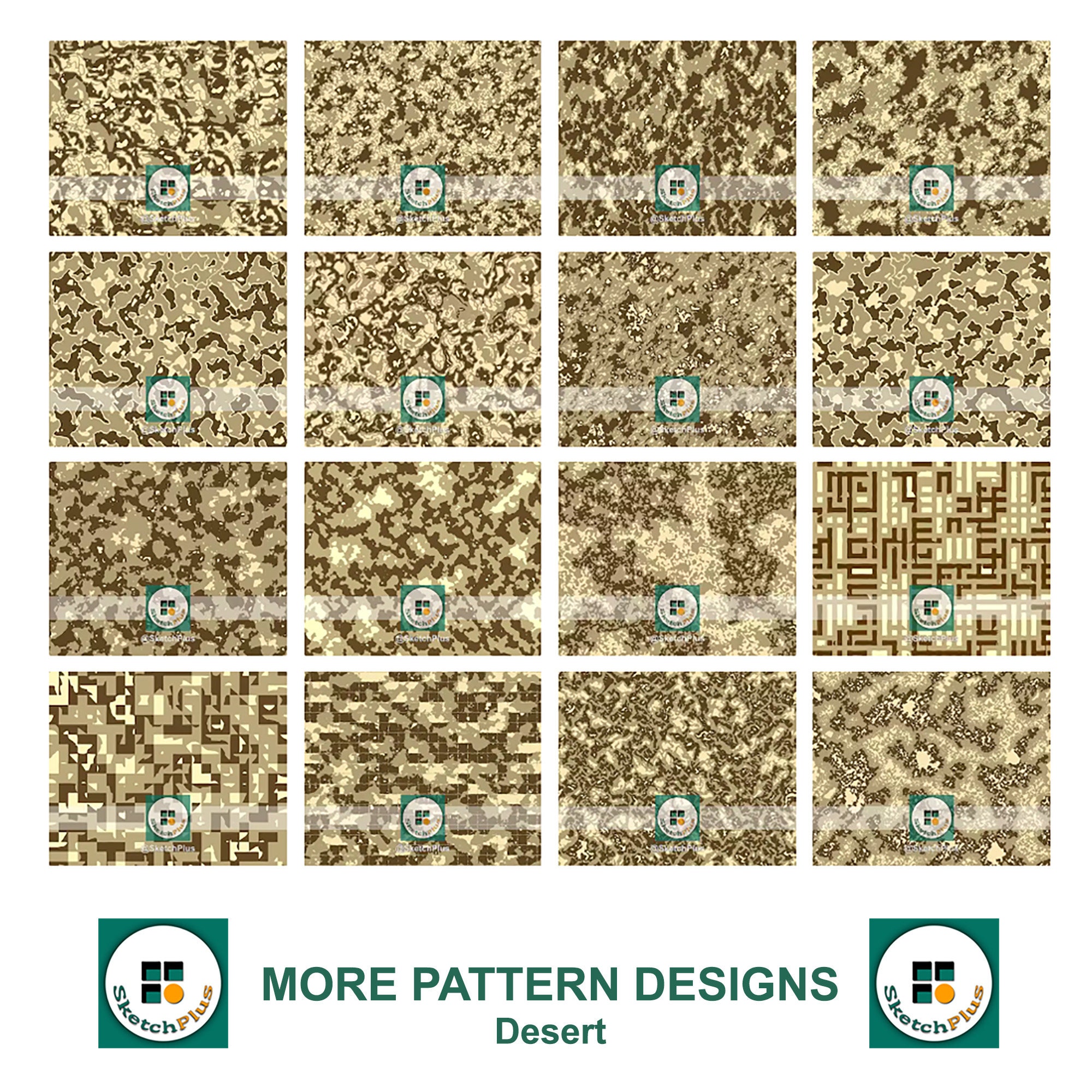 Desert Camouflage Patterns Colored Pencil Scrapbook Papers Seamless ...
