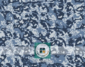 Winter Camouflage Patterns Glass Blocks Colored Pencil Scrapbook Papers Seamless Digital Download JPEG&PNG Files Commercial Use Camo Fabric