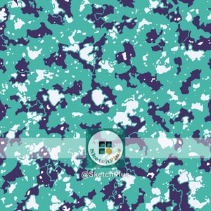 Mint Green Camouflage Glass Canvas Colored Pencil Seamless Texture Patterns Camo Commercial Use Digital Download JPEG & PNG Files