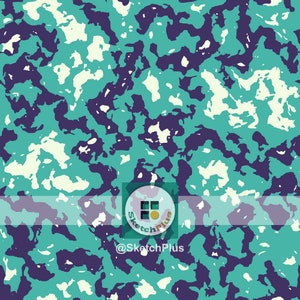 Mint Green Camouflage Palette Knife Seamless Texture Patterns Download JPEG & PNG Files Commercial Use Camo