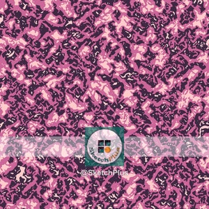 Pink Seamless Camouflage Texture Patterns Design Digital Download JPEG & PNG Files Commercial Use Glowing Edges Camo