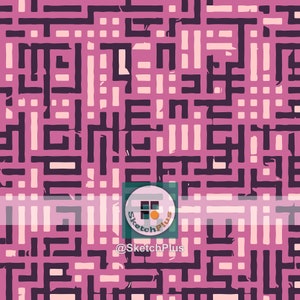 Pink Camouflage Seamless Pattern: Camo Texture Mosaic-Lines Design, Commercial Use Digital Paper (JPEG & PNG Files)