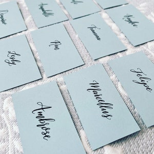Cartes de noms de calligraphie classiques à la main