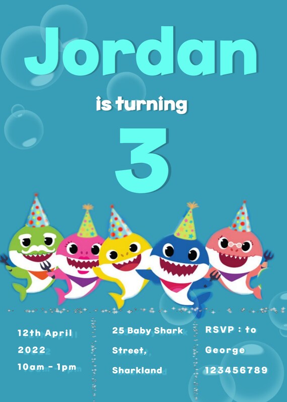 Personalised Digital Birthday Party Invitation Kids Birthday - Etsy
